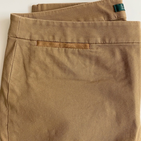 Lauren Ralph Lauren Slim Taupe Stretch Slim Pants - Picture 5 of 10